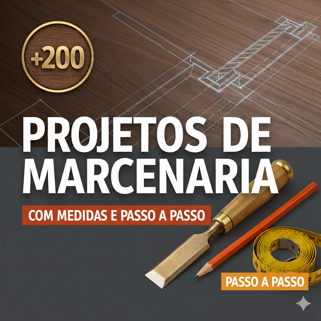 200+ Projetos Profissionais de Marcenaria — Modelos Prontos, Medidas, Passo a Passo e Lista de Materiais